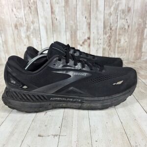 Brooks Adrenaline GTS 23 Mens Black Running Shoes Sz 10